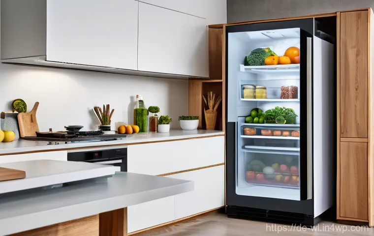 스마트 주방의 경쟁력 있는 기능 - **Prompt:** A modern, minimalist kitchen bathed in soft, natural morning light. In the center, a sle...
