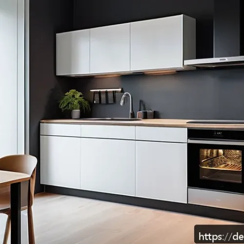 Home 31 스마트 주방 기기 구매 시 고려사항 - A modern smart kitchen interior in a contemporary German apartment, featuring sleek stainless steel ...